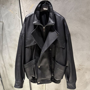 <span class=keywords><strong>Giacca</strong></span> da Donna in Vera <span class=keywords><strong>Pelle</strong></span> Martellata Nera Cappotto <span class=keywords><strong>Giacca</strong></span> in <span class=keywords><strong>Pelle</strong></span> <span class=keywords><strong>Oversize</strong></span> 2025 - Product Image 1