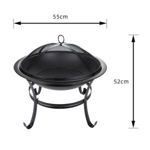 Barbecue rond pliable pour famille de jardin, appareil <span class=keywords><strong>à</strong></span> charbon de <span class=keywords><strong>bois</strong></span>, combustion du <span class=keywords><strong>bois</strong></span>, foyer - Product Image 5