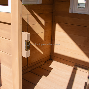 Set de juegos para exteriores con tobogán pequeño y estructura de escalada de madera para patio trasero, ideal para jardín y casa de juegos. - Product Image 3