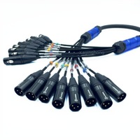 Câble micro multipaire 8 canaux tressé en PVC avec conducteur en cuivre pour console de mixage, amplificateur, connexion XLR multicanal