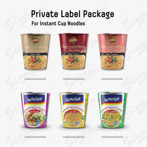 Bicchieri di plastica con Logo Logo personalizzato stampato cibo sano sapore vegetale Halal 3 tagliatelle istantanee in tazza di minite - Product Image 4