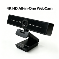 Webcam 4K HD USB/type-C 120 ° Objectif grand angle sans distorsion, caméra de streaming plug & play compatible avec Windows, Android, Linux