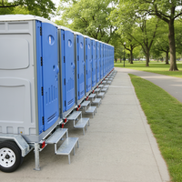 Remorque Sanitaire Moderne en Acier de Bonne Qualité, Mobile, Écologique et Durable, pour Douche et Toilettes Portables, Utilisation en Atelier et en Parc, Chine
