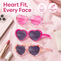 Lunettes de soleil teintées en forme de cœur style Y2K pour femme, tendance, vintage, classiques, assorties, vente en gros, logo personnalisé