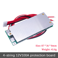 Placa de protección 3S 3,7 100A BMS para inversor UPS de 12V, batería de iones de litio 18650 V PCBA con tecnología Balance PCM y MOS FET
