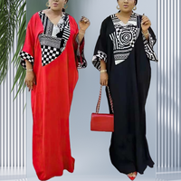 Robe longue élégante décontractée imprimée grande taille pour femmes musulmanes du Moyen-Orient, vêtements islamiques