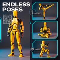 Figurine d'action 3D imprimée haute précision Dummy 13 T13, robot Titan 13 entièrement articulé et posable, jouet anti-stress de bureau tendance, cadeau