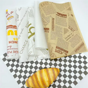 Papier d'emballage pour hamburgers et poulet frit, résistant à la graisse, de qualité alimentaire, écologique, taille personnalisée, impression de logo, résistant à l'huile - Product Image 1