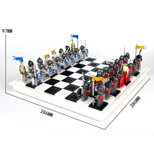 Jeu d'échecs créatif en plastique pour enfants, mini figurines à construire, blocs de construction, jeu d'échecs - Product Image 4
