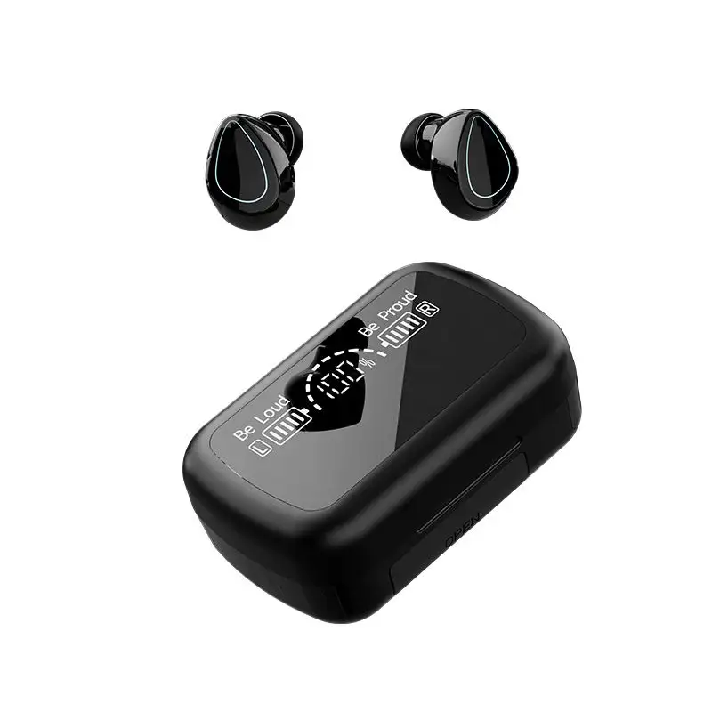 TWS Earbud Headphone HIFI 9D, Original Sky-10 Olahraga True Stereo Nirkabel 2000Mah Kotak Pengisian Daya Bank Tahan Air