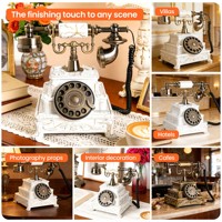Téléphone antique style rétro grande capacité pour livre, 16 Go de mémoire, appareil à messages vocaux, location pour mariage, fête, événement
