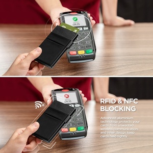 TILONSTAR TVC326 - Tarjetero Delgado de Aluminio con Logotipo Personalizado, Funda para Tarjetas de Identificación, Bloqueo RFID, Porta Tarjetas de Crédito Metálico con Sistema Pop-up - Product Image 4