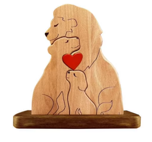 Puzzle en bois de la <span class=keywords><strong>famille</strong></span> <span class=keywords><strong>du</strong></span> <span class=keywords><strong>Roi</strong></span> <span class=keywords><strong>Lion</strong></span> Simba, artisanat en bois, puzzle, cadeau pour la fête des mères, décoration - Product Image 1