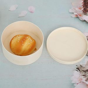 Cupcake <span class=keywords><strong>Container</strong></span> 3 miếng tròn hộp gỗ có nắp bằng gỗ hộp lưu trữ quà tặng bánh cho bánh quy bánh pho mát Tráng Miệng hộp Cupcake - Product Image 3