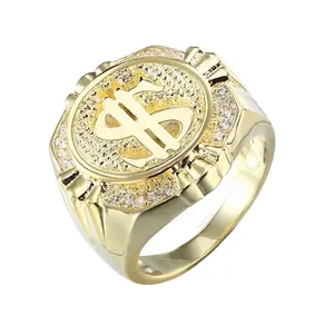 Jasen Bijoux haut de gamme mode personnalisé bijoux anneaux dollars anneaux 925 bague en argent sterling