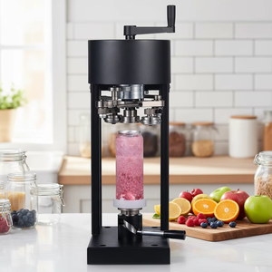 Machine à sceller les gobelets en plastique pour bubble tea, café, jus, gâteaux, non rotative, 330 ml, 500 ml, pour emballages en plastique - Product Image 1