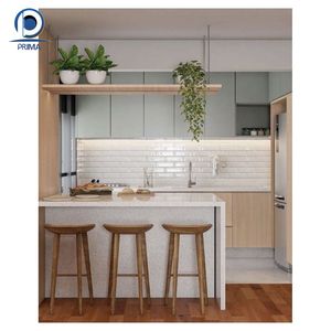 Mueble Despensero de Cocina de Madera Moderno y Modular con Isla y Mesa, Listo para Armar - Product Image 2