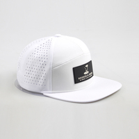 Topi Baseball Snapback potongan Laser, tahan air dengan Panel samping