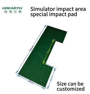 Tapete de golfe interno de vendas diretas dos fabricantes GRS, como simulador de canto, tapete de nylon 3D para bater grama, área ideal para golfe