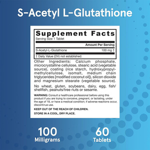 Comprimés de glutathion, complément alimentaire, soutient l'antioxydation, améliore l'éclat de la peau, reconstitue la nutrition quotidienne, adultes - Product Image 3