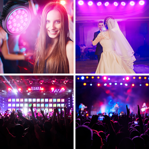 Fari <span class=keywords><strong>PAR</strong></span> LED Silenziosi Senza Ventola da 200W DMX512 <span class=keywords><strong>4</strong></span> in 1 RGBW con Apertura RGB Dinamica per Eventi, Matrimoni, Bar e Feste - Product Image 6