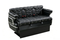 Canapé arrière de luxe électrique réglable pour MPV, 3 places, avec double accoudoir et porte-gobelets, banquette longue modifiée pour voiture