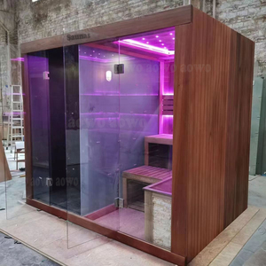 Sauna infrarroja de vapor AOWO, diseño <span class=keywords><strong>noble</strong></span>, control Wi-Fi de alta calidad, ducha fría y caliente, Motor Lingxiao, tamaño personalizado - Product Image 5