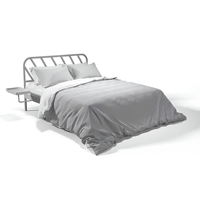 Lit double plateforme en acier robuste avec palette pour appartement