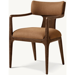 Nórdico personalizado tela hogar moderno diseño de lujo muebles silla visitante tapizado comedor sillas con brazo - Product Image 3