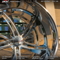 Jantes forgées polies ZKR 6061-T6, 2 pièces, concaves profondes, 20, 22, 24, 26 pouces, 5x120.65 pour Cadillac Eldorado Lincoln Town Car