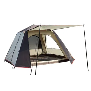 hot sale outdoor tent automatic quick open portable luxury family camping tent for 3-4 people
