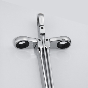 Kit de chave flexível de ponta aberta 8-19mm para uso duplo, conjunto de chave de catraca combinada - Product Image 4