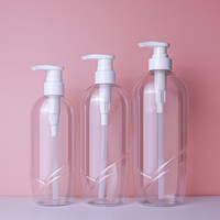 Bouteille de pompe de lotion en plastique vide de 500ml pour shampooing et revitalisant