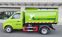 Camion de transport de déchets mobile diesel Changan 4x2 de 3 tonnes à chargement latéral pour l'élimination des ordures en Chine