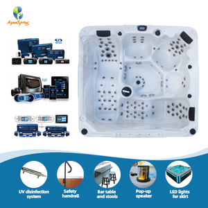 Baignoires à remous moulues sur mesure Baignoire de spa à hydromassage au design de luxe Baignoire à remous extérieure en acrylique pour 5 personnes avec 124 jets - Product Image 2