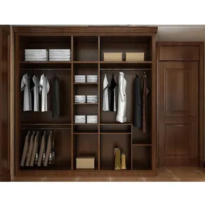 Balom di alta qualità moderno di lusso in legno armadio vestiti guardaroba camera da letto mobili passeggiata in armadio organizzatore