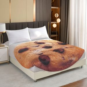 FY Vente à Chaud Flanelle Super Douce Recyclée Polyester Aliments Biscuits Donut Fruits Tarte Pizza Pepperoni Omelette Tortilla Couverture - Product Image 2