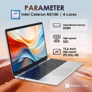 Ordinateur portable GXMO T152J 15,6 pouces, Windows 11 Pro, Intel Celeron <span class=keywords><strong>N5100</strong></span> Quad Core, sans RAM, sans SSD, barebone, prend en charge le déverrouillage par empreinte digitale - Product Image 3