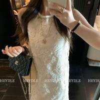 Jual Langsung Pabrik Kain Brokat Tricot Bordir Motif Bunga Rangkaian Gaya Baru Aksesoris Relief 3D 100% Akrilik untuk Anak Perempuan