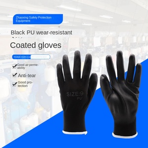 Gants de sécurité de travail ultra-légers en polyester avec revêtement en PU sur la paume - Product Image 2