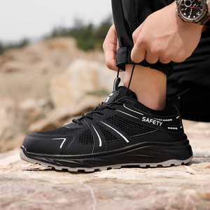 Guyisa prix d'usine <span class=keywords><strong>chaussures</strong></span> <span class=keywords><strong>de</strong></span> <span class=keywords><strong>sécurité</strong></span> à bout en acier pour hommes anti-écrasement et anti-perçage pour bottes <span class=keywords><strong>de</strong></span> travail légères et à la mode - Product Image 1