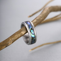 Edelstahl Bunte Shell Ring Herren neue personal isierte Geschenk Statement Paar Ringe