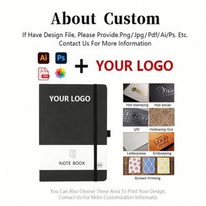 Promotion Gift Customised A4 A5 <b>A6</b> Hardcover Pu Cover Notebook Printed Leather Pu Leather Cover Diary Notebook - Product Image 3