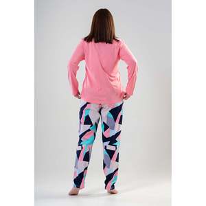 Conjunto de Pijama para Mujer Talla Grande, 2 Piezas, Jersey de Manga Larga, Ropa de Dormir Informal, Color Verde Menta - Product Image 2