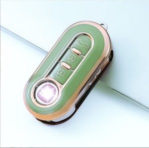 Housse de clé de voiture en TPU à bord doré pour <span class=keywords><strong>Fiat</strong></span> Bravo <span class=keywords><strong>500</strong></span>, vente d'usine - Product Image 3
