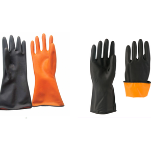 Gants en caoutchouc noir <span class=keywords><strong>de</strong></span> qualité supérieure, résistants aux produits chimiques, pour usage domestique et industriel, en silicone et latex - Product Image 3