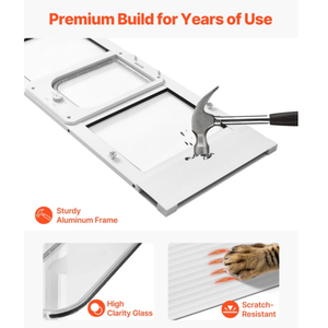 Porta per Gatti Intelligente con Chiusura Magnetica a 4 Vie, Sicura per l'Ingresso e l'Uscita di Gattini e Animali Domestici, Adatta per Finestre e Porte - Product Image 4