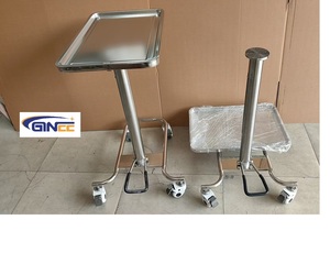 عربة هيدروليكية طبية احترافية من الفولاذ المقاوم للصدأ للأدوات الجراحية، عربة مايو للمستشفيات - Product Image 6