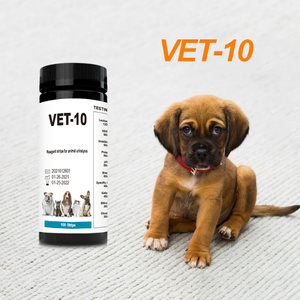 Vente chaude 10 en 1 vétérinaire chien chat pH leucocytes protéines sanguines bandelettes de test d'<span class=keywords><strong>urine</strong></span> pour animaux de compagnie VET-10 - Product Image 4