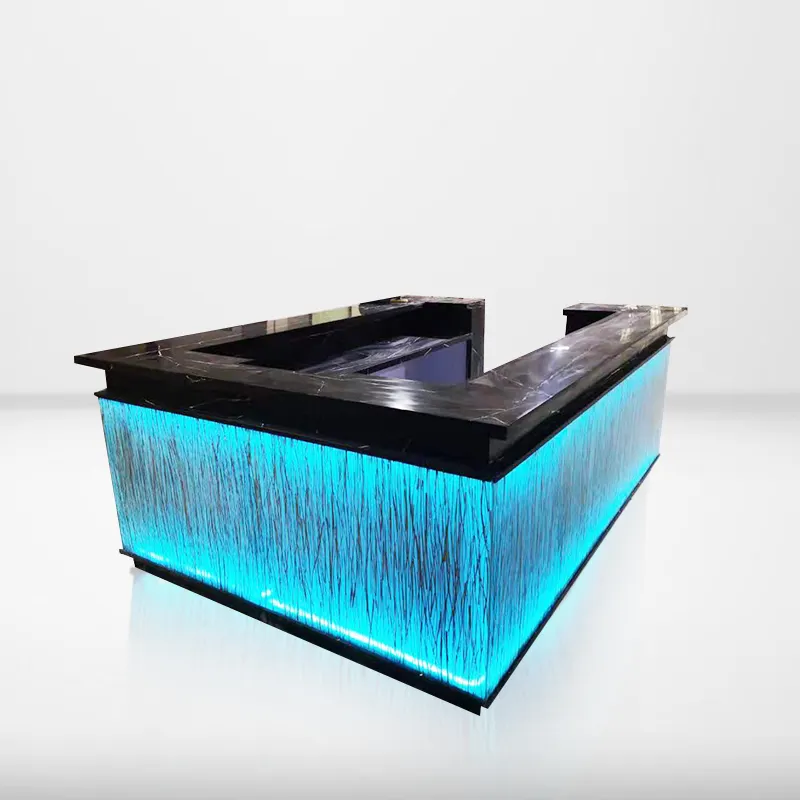 Home bar furniture square luxury bar table, wedding led light bar table, led light furniture bar table
